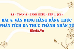 Cách Phân tích đa thức thành nhân tử vận dụng hằng đẳng thức, Ví dụ? Toán 8 bài 4 c1cd1